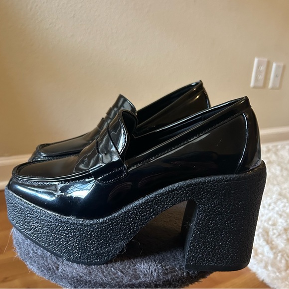 ASOS Black Platform Loafers - Picture 3 of 8